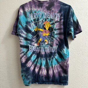 Vans x The Simpsons Mens Shirt Size M Otto Party Hearty Tie Dye Purple Blue
